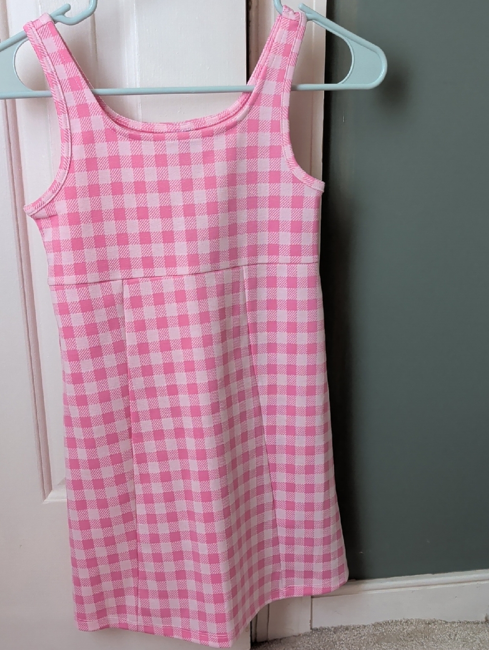 Pink Gingham Tank Dress